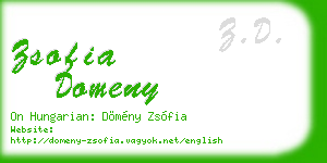 zsofia domeny business card
